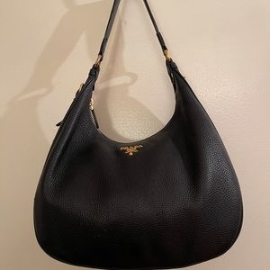 DAMAGED Prada Daino Hobo Shoulder Bag Purse